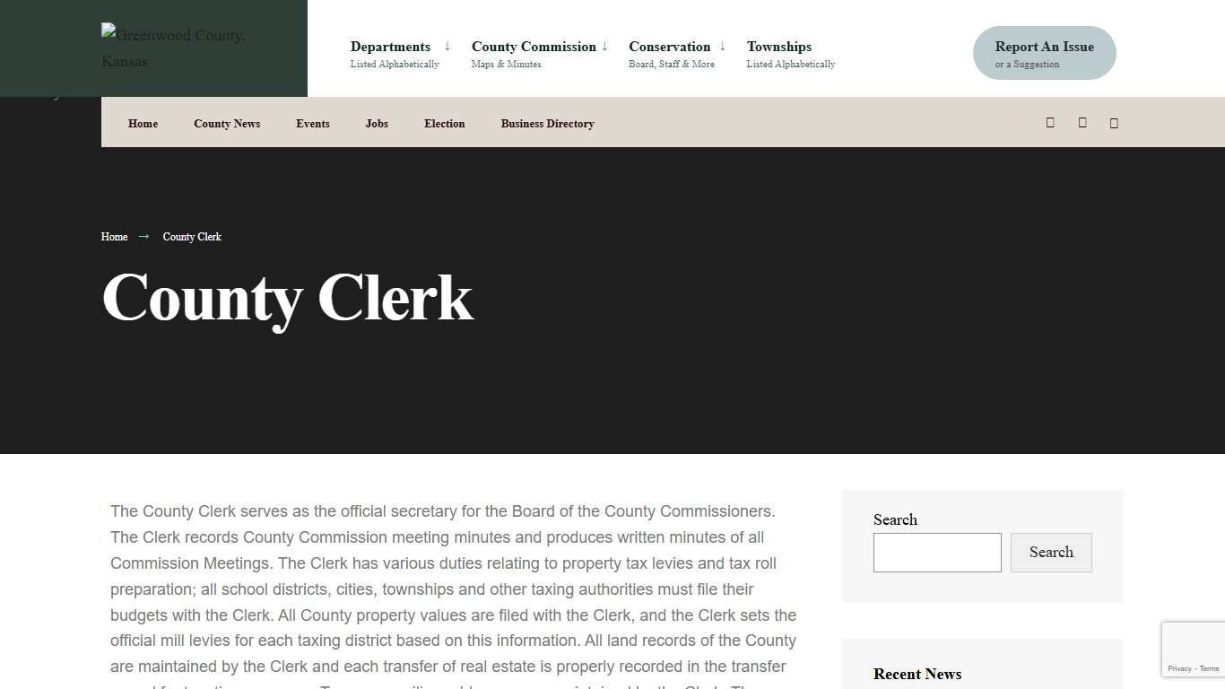 County Clerk – Greenwood County, Kansas